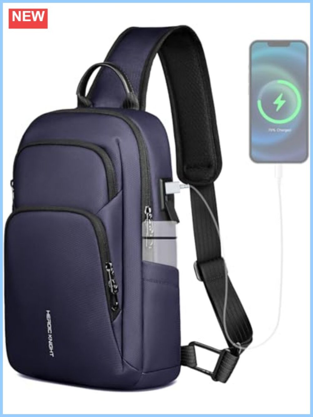 hk Sling Bag for Men Waterproof Utility Crossbody Bag